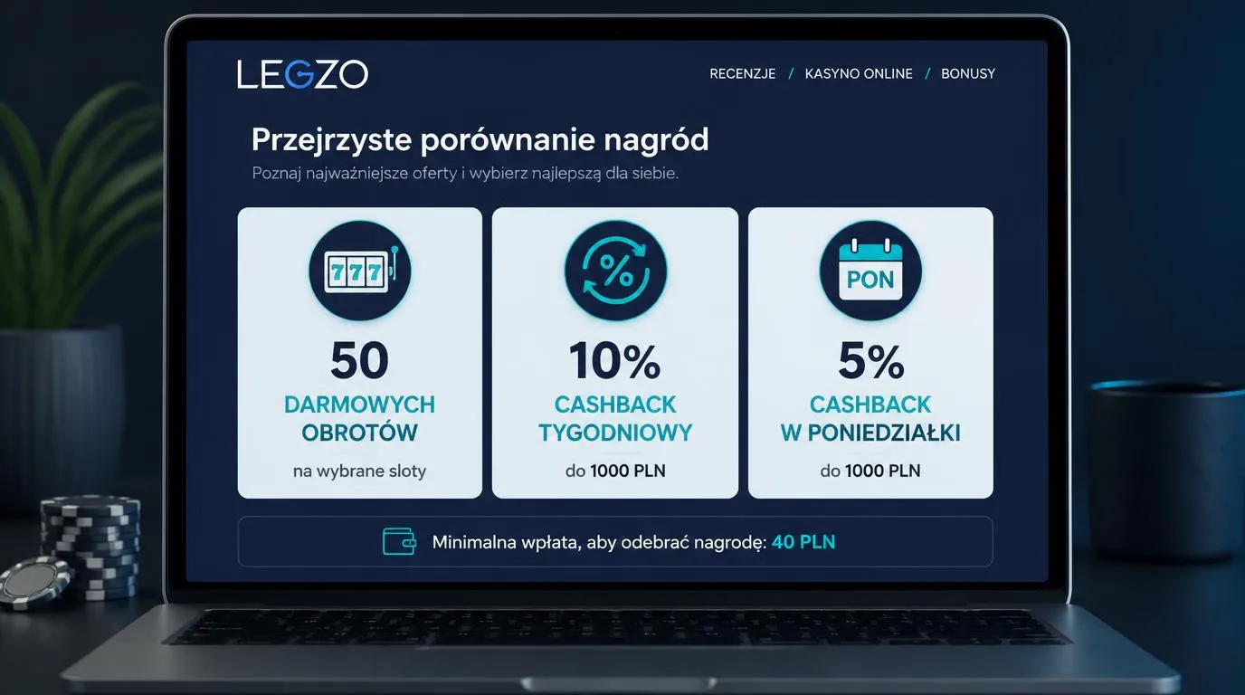 Zestawienie spinów na start i dwóch tygodniowych zwrotów dla graczy w Polsce